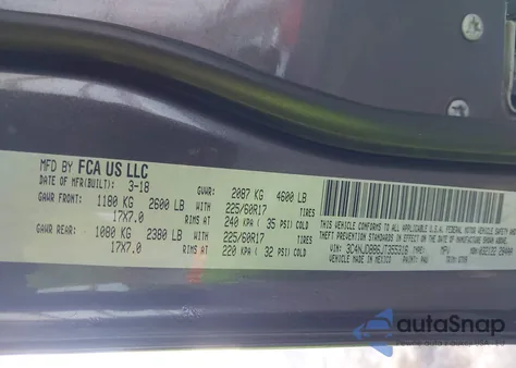 2018 Jeep Compass Latitude 4X4 из США, поврежденный, VIN 3C4NJDBB6JT355316